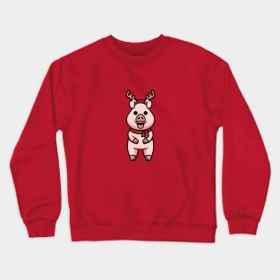 Cute Christmas Pig Crewneck Sweatshirt